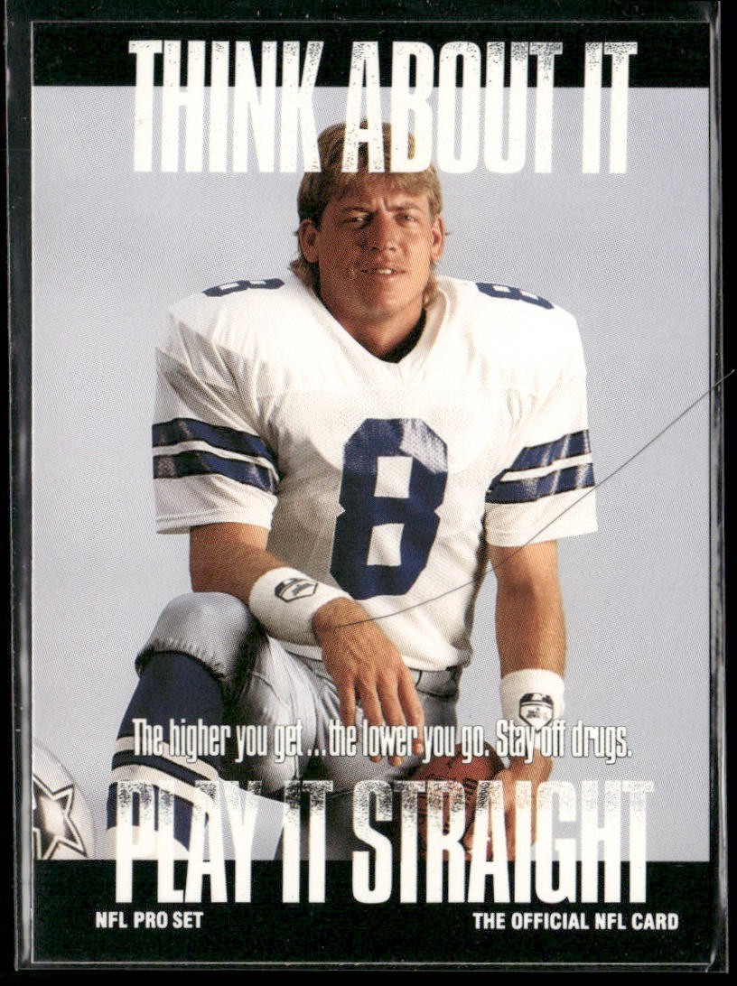 Troy Aikman Player Lot Bundle 10 Different Football Cards TA002 Cowboys back
