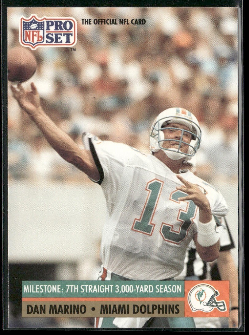 Dan Marino Player Lot Bundle 10 Different Football Cards DM005 Dolphins back