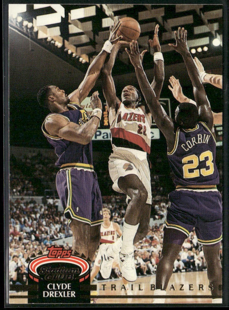 Clyde "The Glide" Drexler Player Lot Bundle 10 Basketball Cards CD004 Portland back