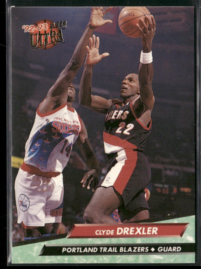 Clyde "The Glide" Drexler Player Lot Bundle 10 Basketball Cards CD002 Portland back