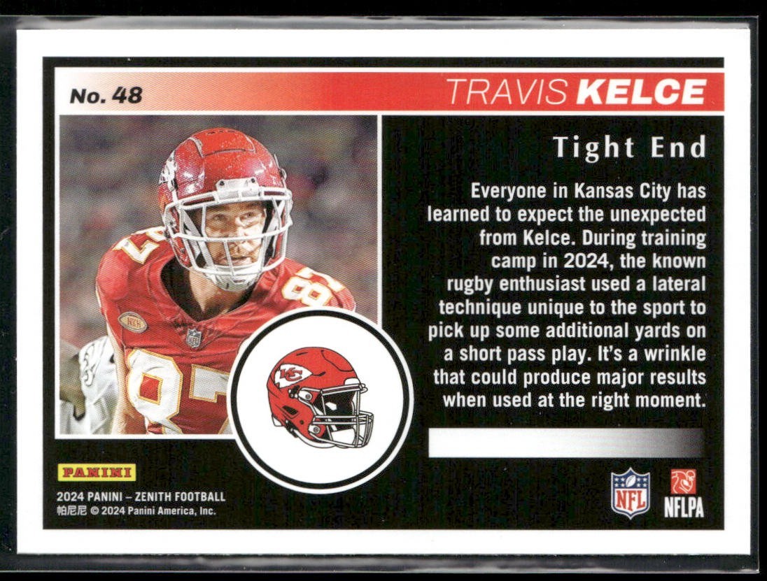 Travis Kelce Player Lot Bundle 10 Different Football Cards TK001 Chiefs back