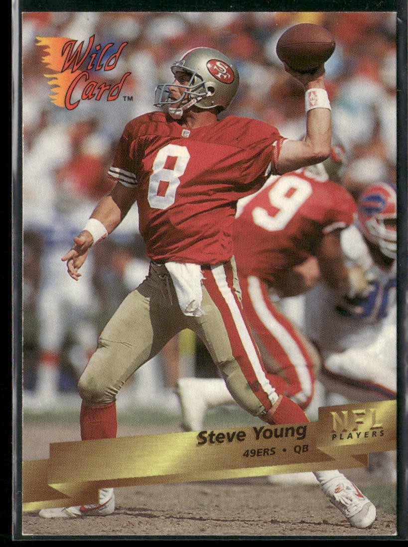 Steve Young Player Lot Bundle 10 Different Football Cards SY004 49ers back