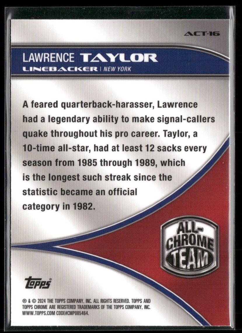 Lawrence Taylor Player Lot Bundle 10 Different Football Cards LT001 Giants back