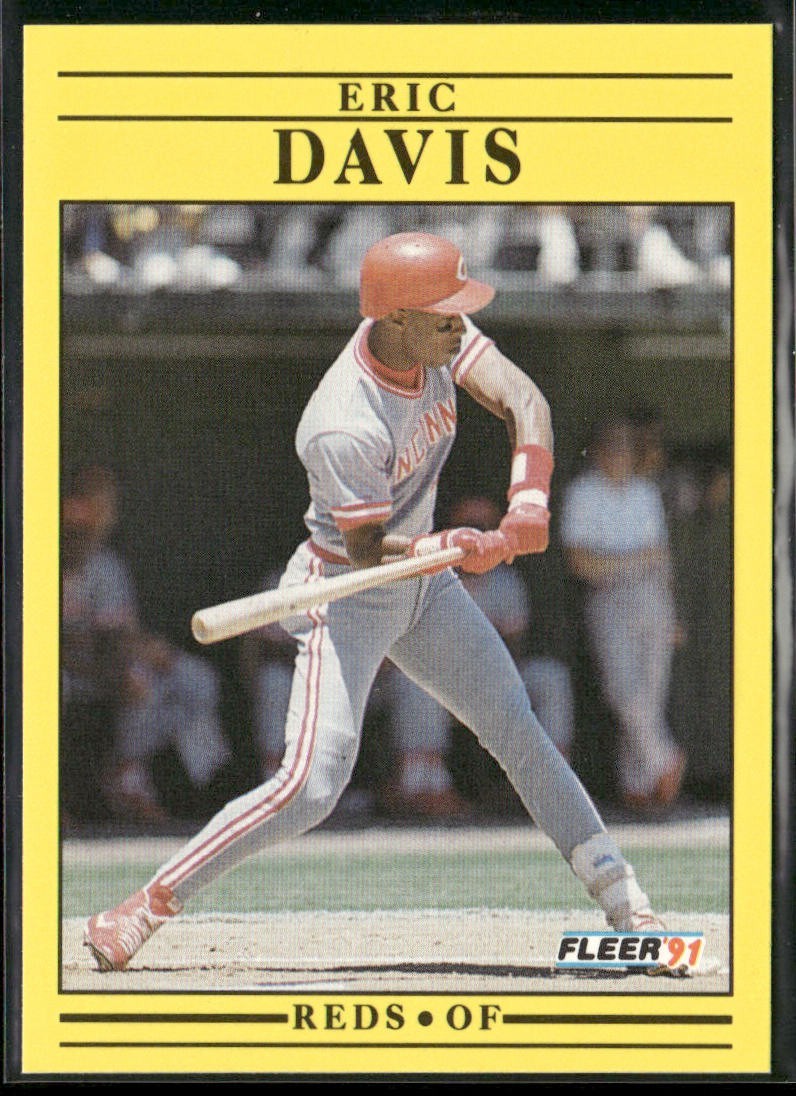 Eric Davis Player Lot Bundle 10 Different Baseball Cards ED001 Reds back