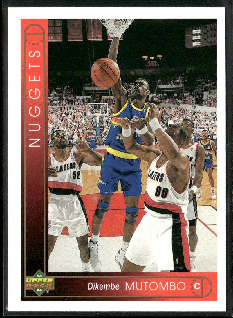 Dikembe Mutombo Player Lot Bundle 10 Basketball Cards DM005 Nuggets Hawks back