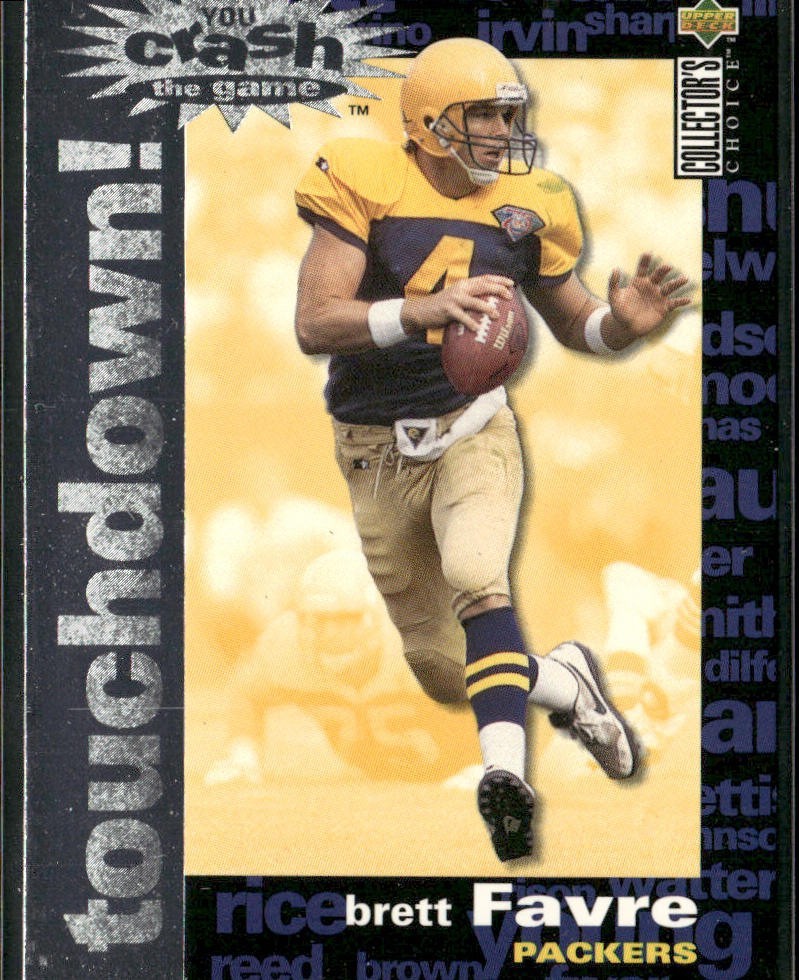 Brett Favre Player Lot Bundle 10 Different Football Cards BF003 Packers back