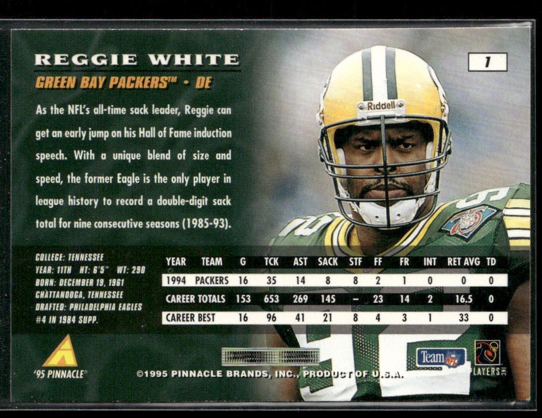 Reggie White Player Lot Bundle 10 Different Football Cards RW002 Eagles Packers back