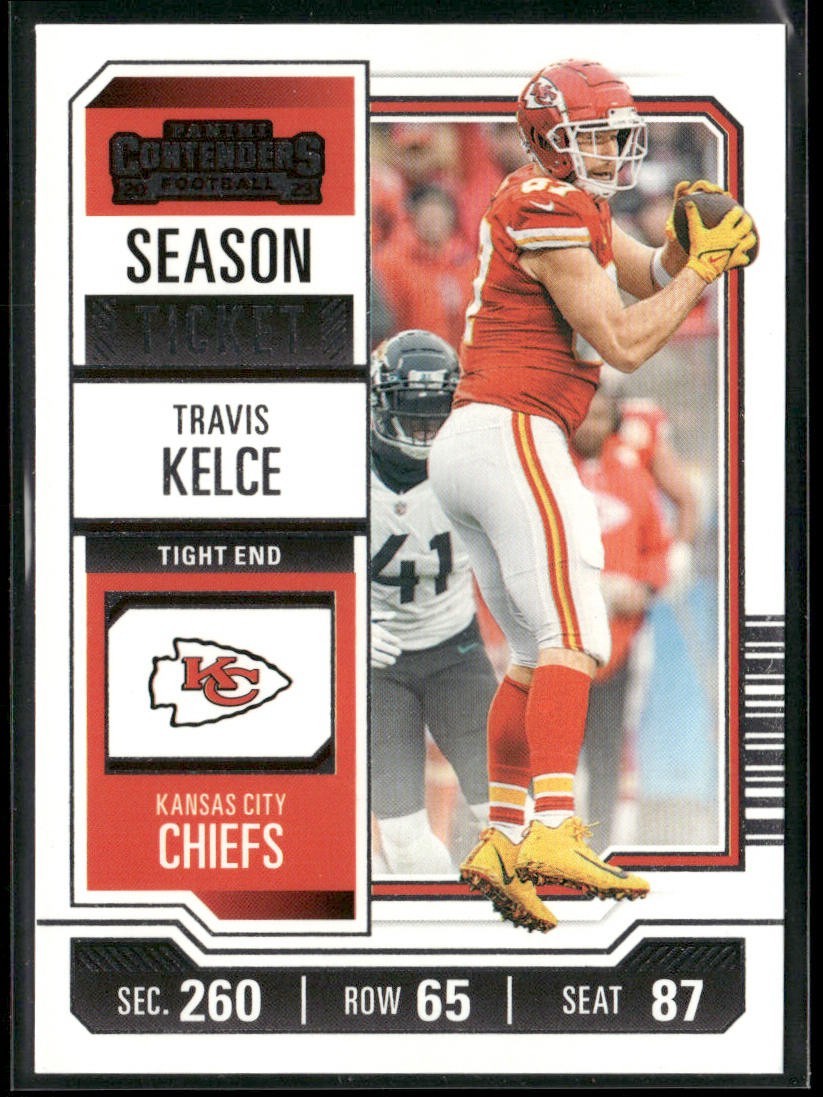 Travis Kelce Player Lot Bundle 10 Different Football Cards TK003 Chiefs back