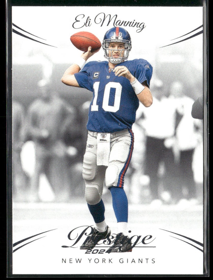 Eli Manning Player Lot Bundle 10 Football Cards EM002 Giants back
