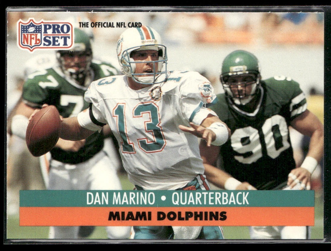 Dan Marino Player Lot Bundle 10 Different Football Cards DM004 Dolphins back