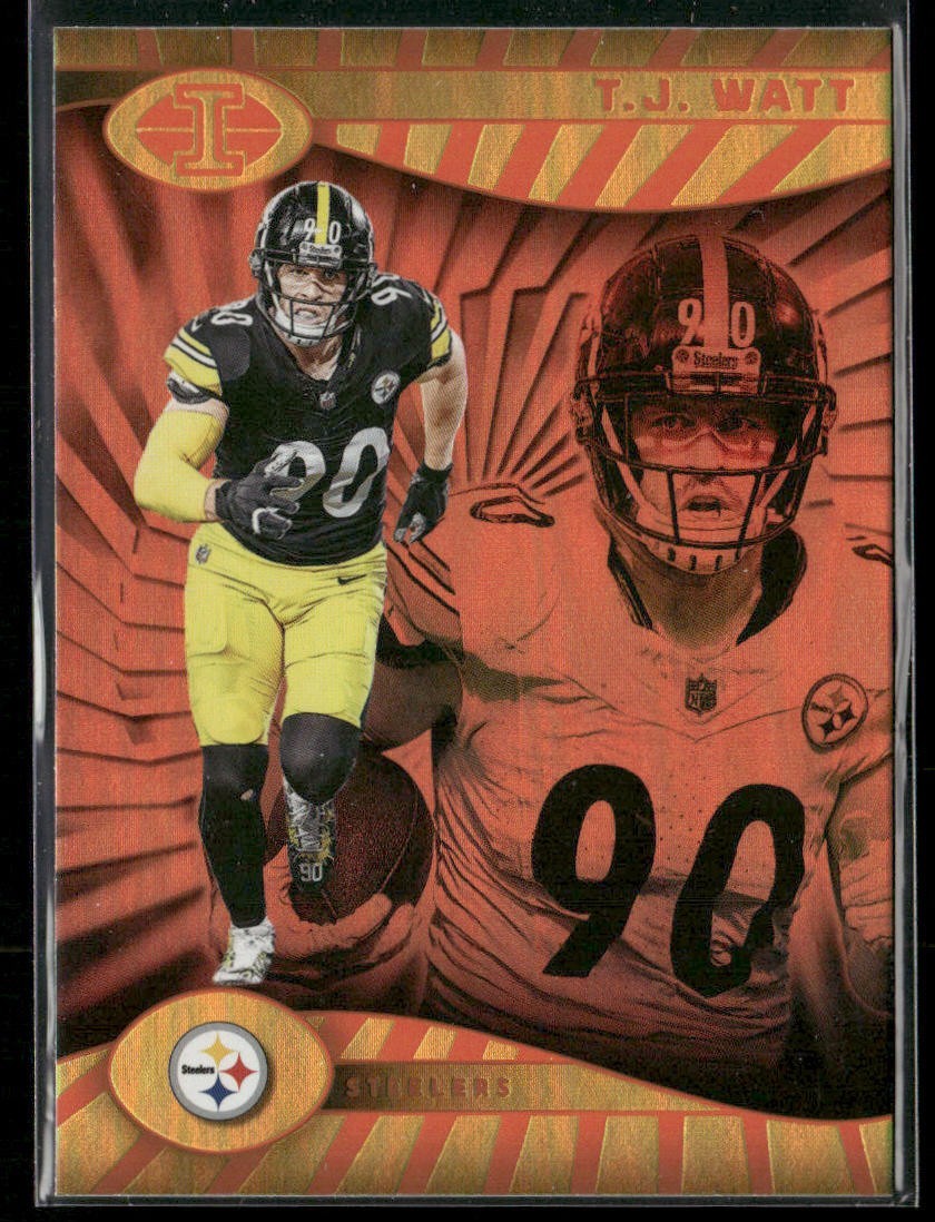 TJ Watt Player Lot Bundle 10 Different Football Cards TJW002 Steelers back
