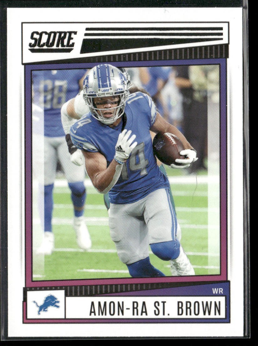 Amon-Ra St. Brown Player Lot Bundle 10 Different Football Cards ASB001 Lions 2RC back