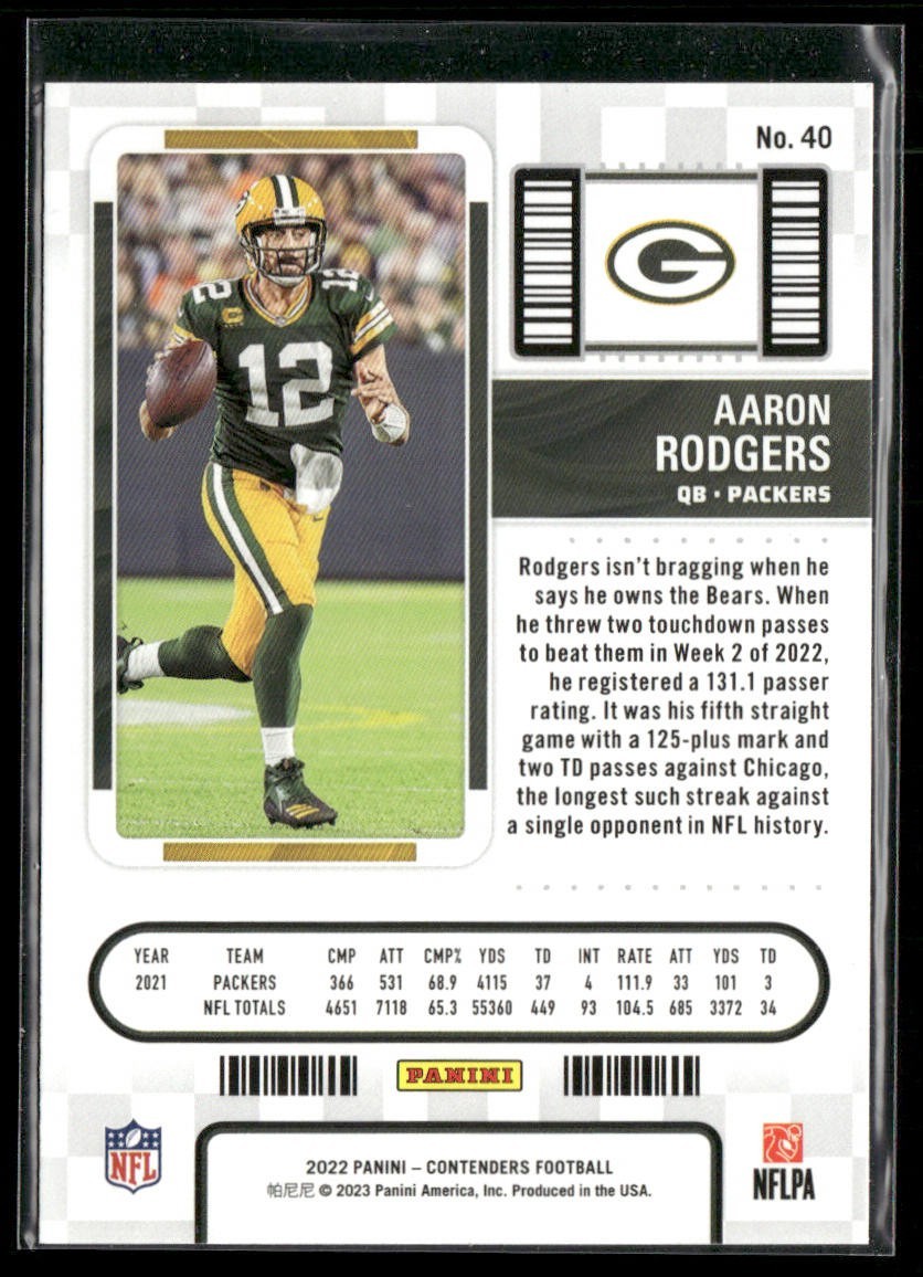 Aaron Rodgers Player Lot Bundle 10 Different Football Cards AR003 Packers Jets back