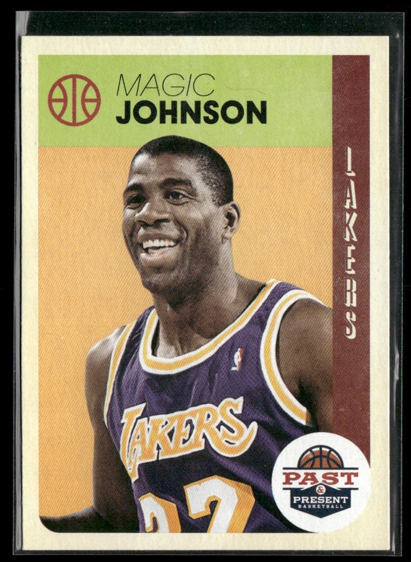 Magic Johnson Player Lot Bundle 10 Basketball Cards MJ002 Lakers back