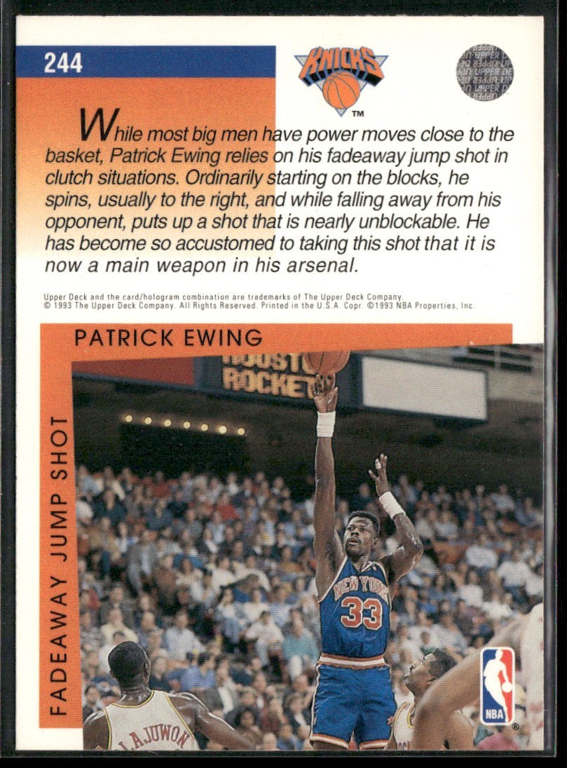 Patrick Ewing Player Lot Bundle 10 Basketball Cards PE005 New York Knicks back