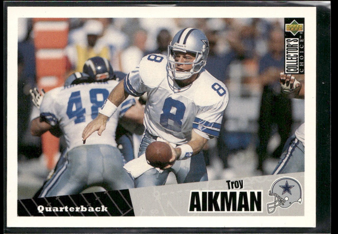 Troy Aikman Player Lot Bundle 10 Different Football Cards TA005 Cowboys back
