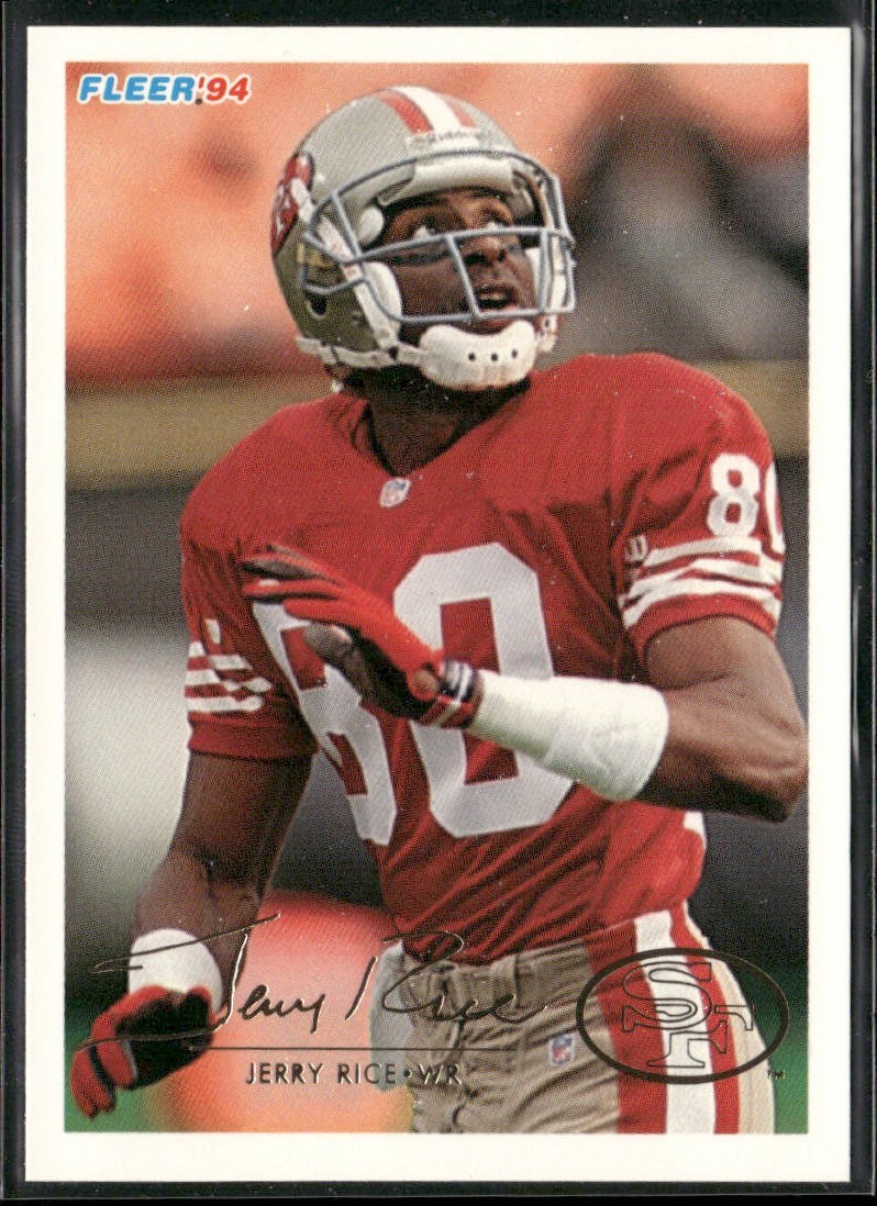 Jerry Rice Player Lot Bundle 10 Different Football Cards JR005 49ers back