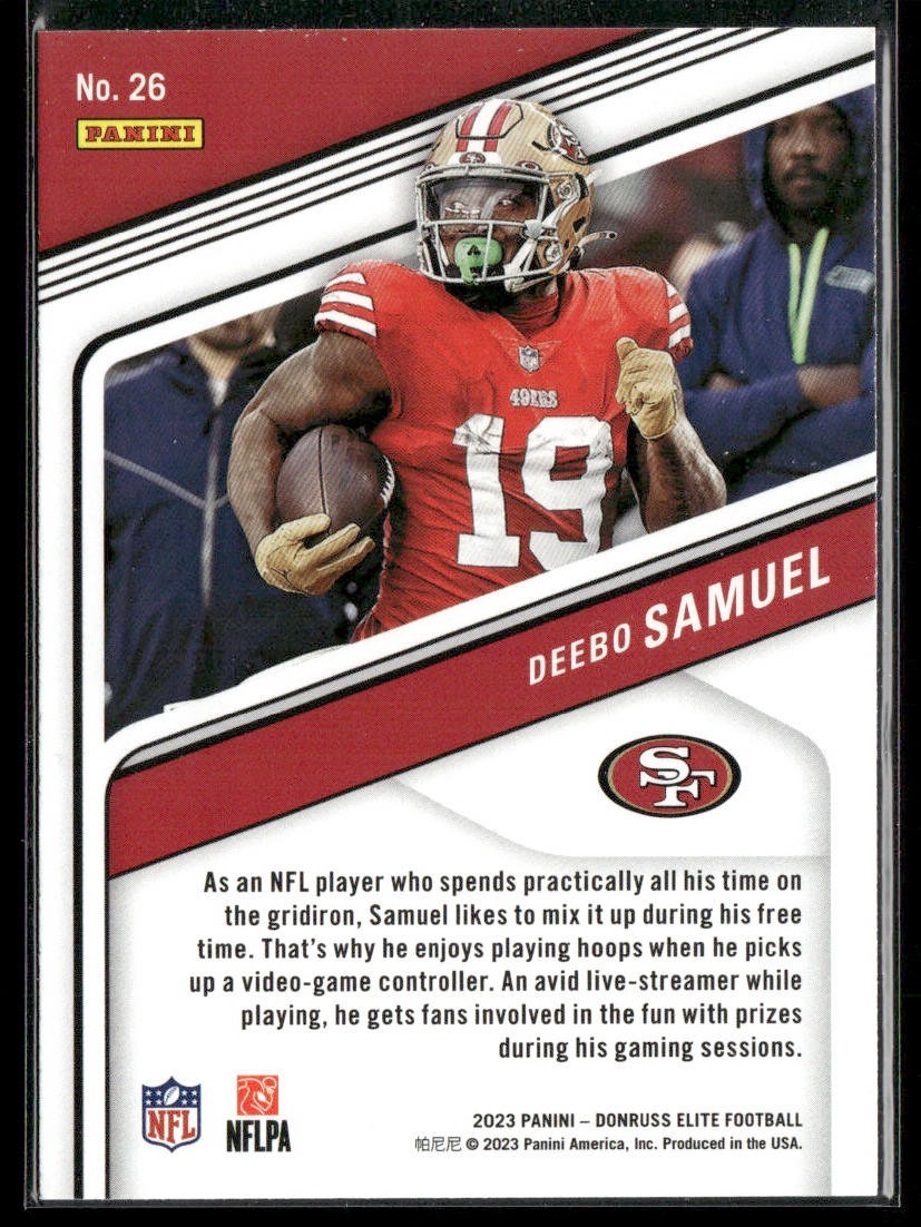 Deebo Samuel Player Lot Bundle 10 Different Football Cards DS002 San Fran 49ers back