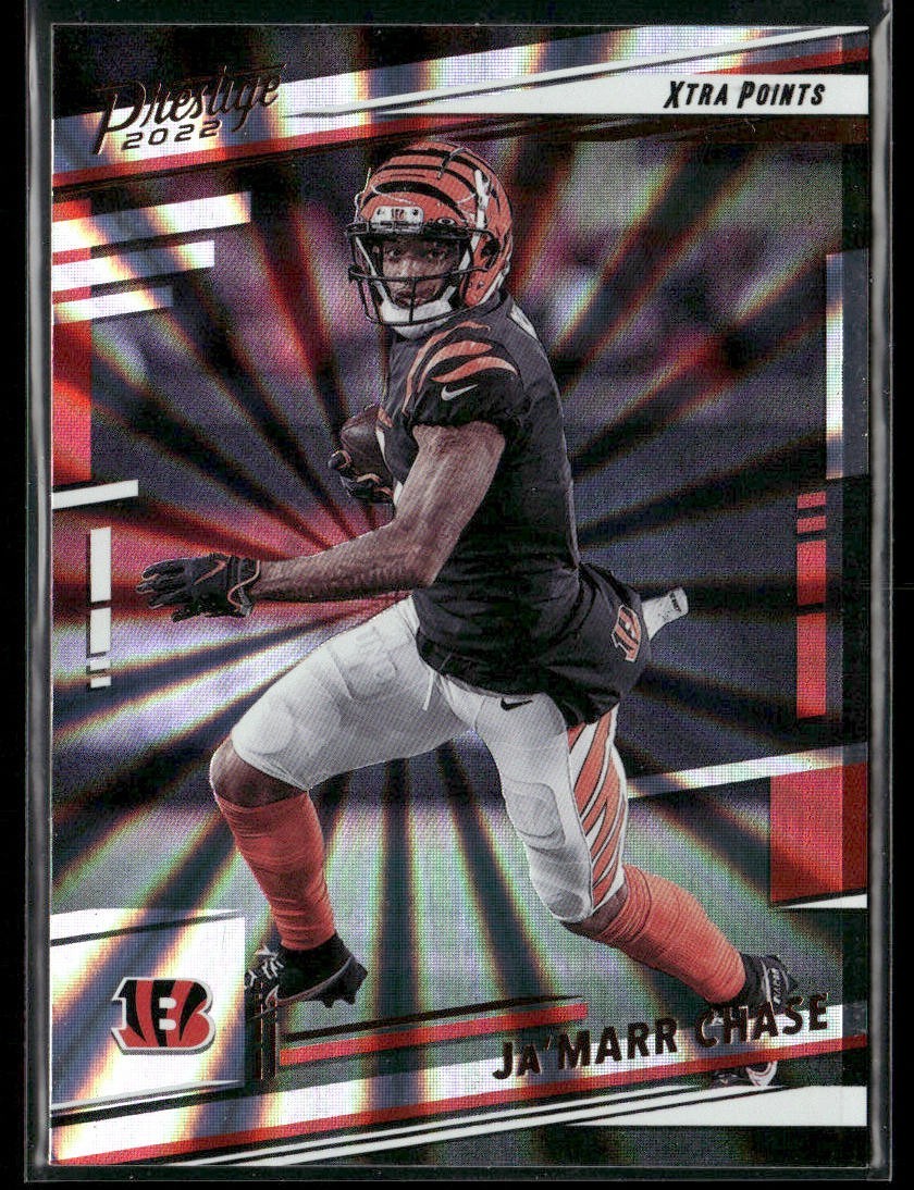 Ja'Marr Chase Player Lot Bundle 10 Different Football Cards JC002 Bengals 5 RC back
