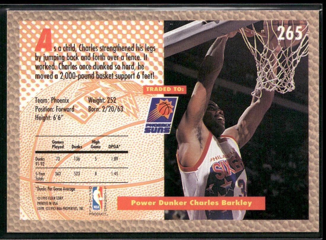 "Sir" Charles Barkley Player Lot Bundle 10 Basketball Cards CB001 Suns Sixers back
