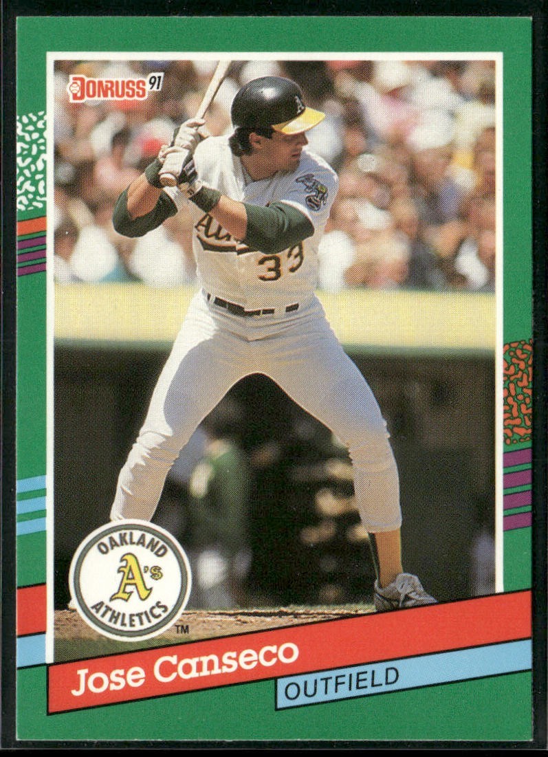 Jose Canseco Player Lot Bundle 10 Different Baseball Cards JC001 Athletics back