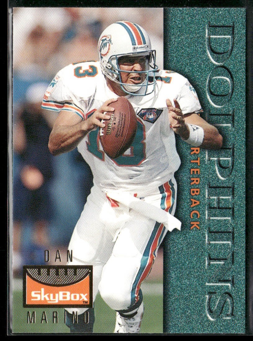Dan Marino Player Lot Bundle 10 Football Cards DM009 Dolphins back