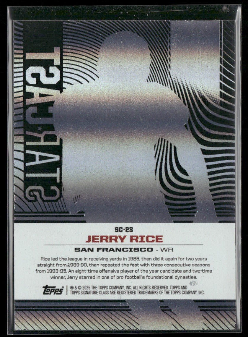 Jerry Rice Player Lot Bundle 10 Different Football Cards JR010 49ers back