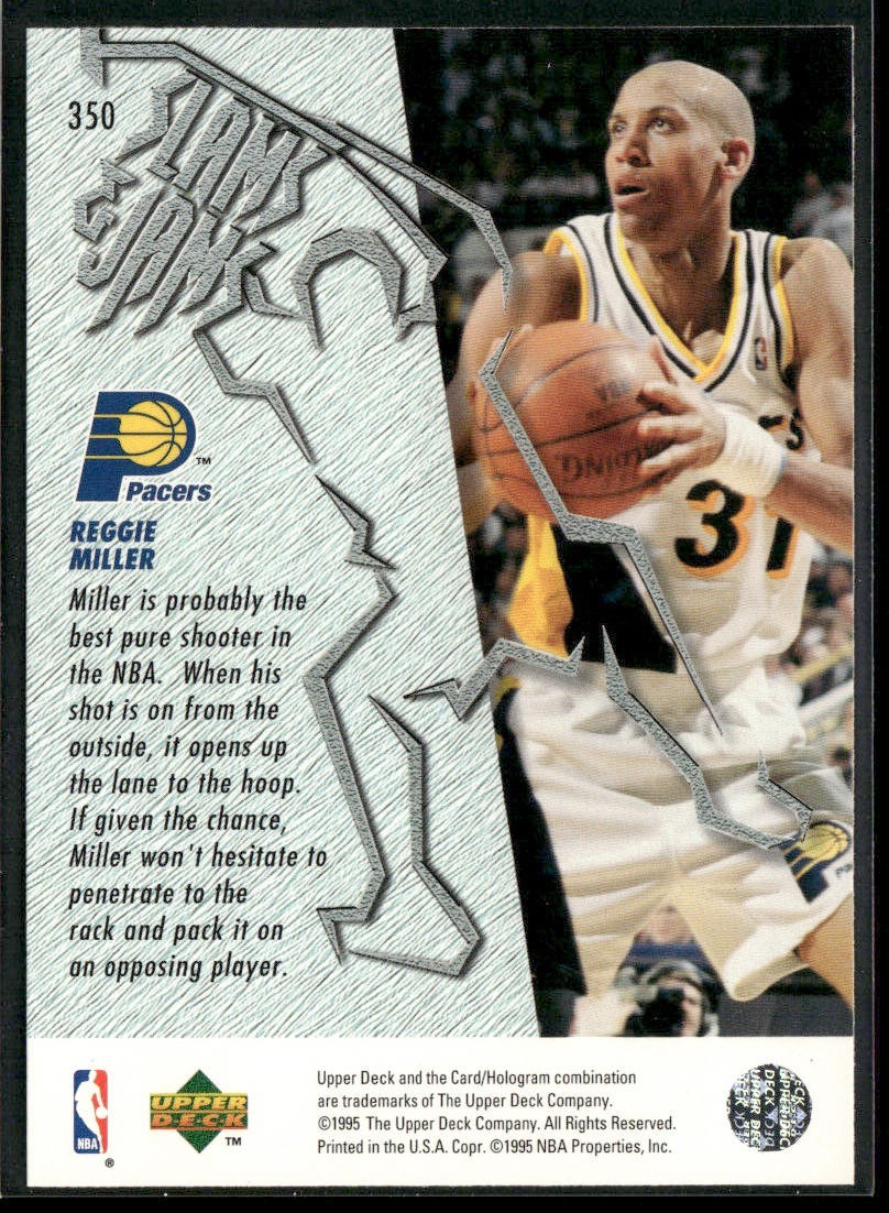 Reggie Miller Player Lot Bundle 10 Basketball Cards RM001 Pacers back