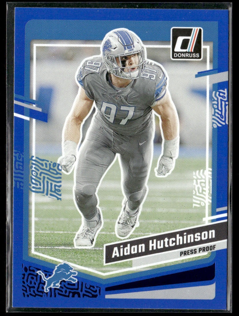 Aidan Hutchinson Player Lot Bundle 10 Different Football Cards AH002 Lions 6RC front