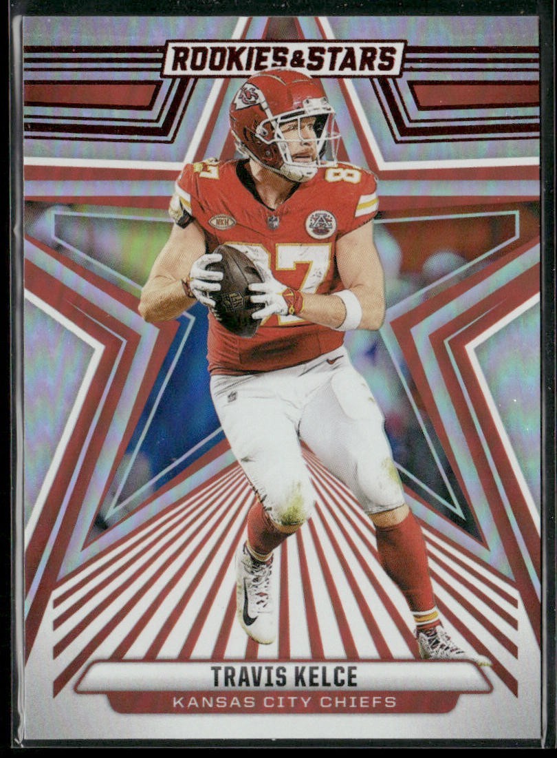 Travis Kelce Player Lot Bundle 10 Different Football Cards TK002 Chiefs back