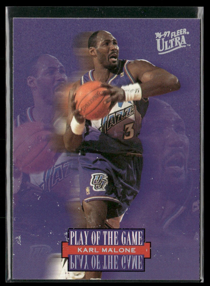 Karl Malone Player Lot Bundle 10 Basketball Cards KM005 Utah Jazz front