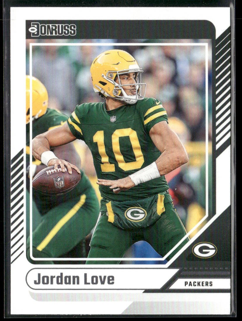 Jordan Love Player Lot Bundle 10 Different Football Cards JL001 Packers back