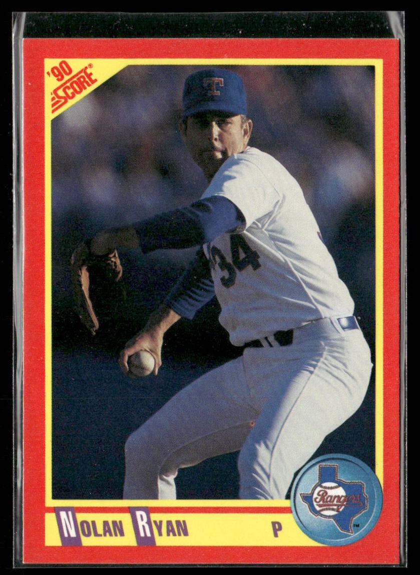 Nolan Ryan Player Lot Bundle 10 Different Baseball Cards NR004 Rangers back