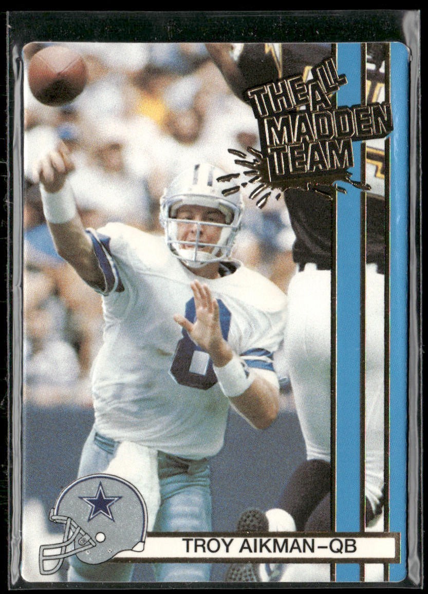 Troy Aikman Player Lot Bundle 10 Different Football Cards TA006 Cowboys front
