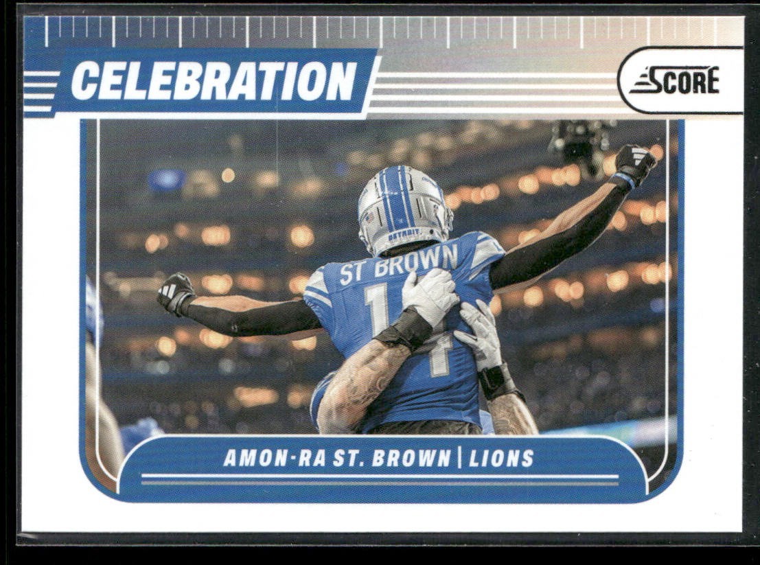 Amon-Ra St. Brown Player Lot Bundle 10 Different Football Cards ASB001 Lions 2RC back