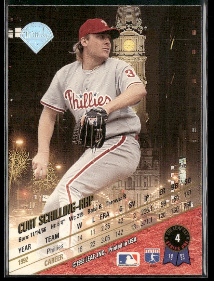 Curt Schilling Player Lot Bundle 10 Different Baseball Cards CS001 Orioles back