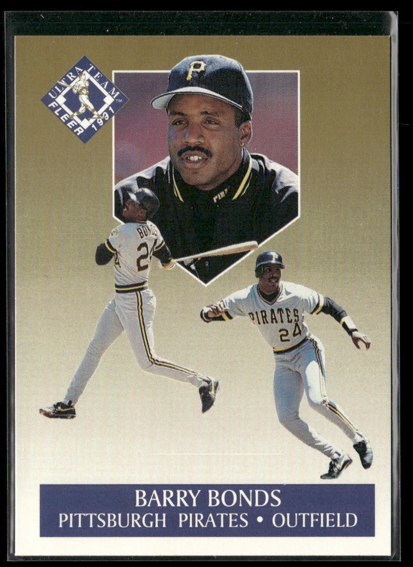 Barry Bonds Player Lot Bundle 10 Different Baseball Cards BB001 Giants Pirates back