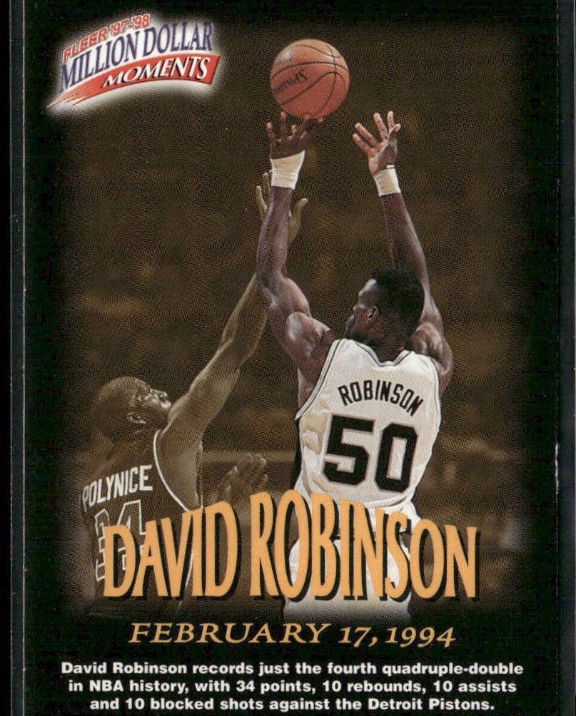 David Robinson Player Lot Bundle 10 Basketball Cards DR003 Spurs back