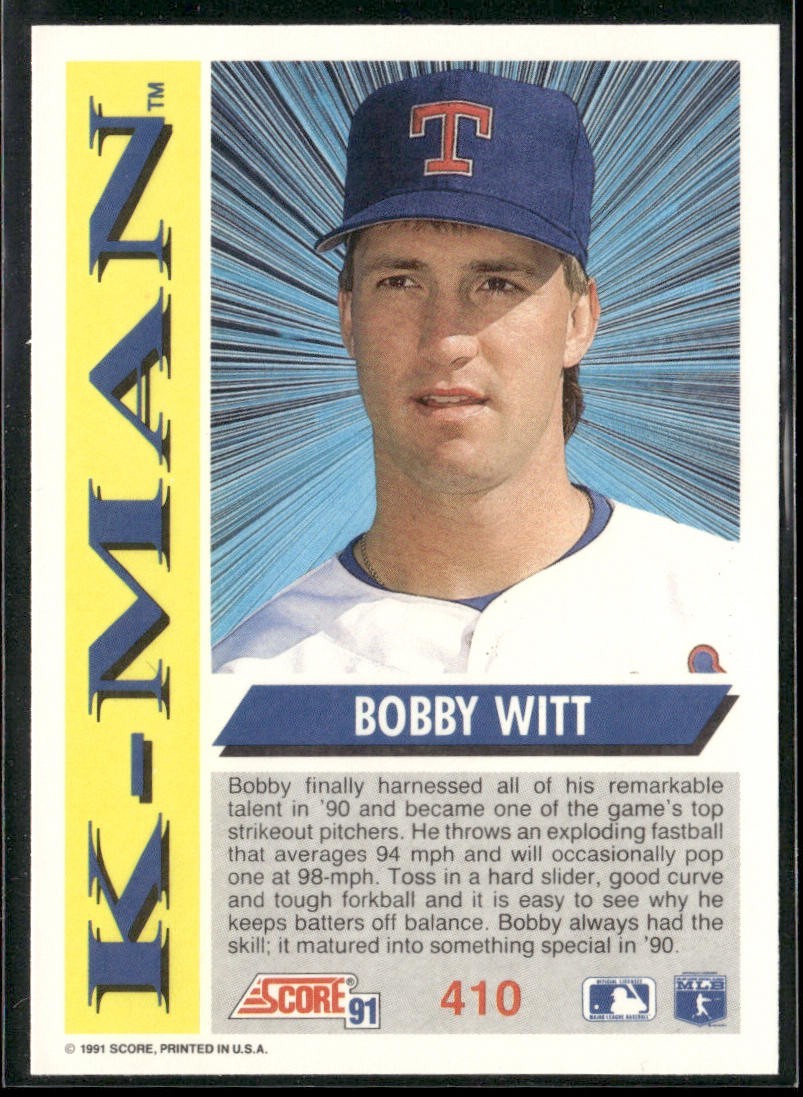 Bobby Witt Player Lot Bundle 10 Different Baseball Cards BW001 Rangers back