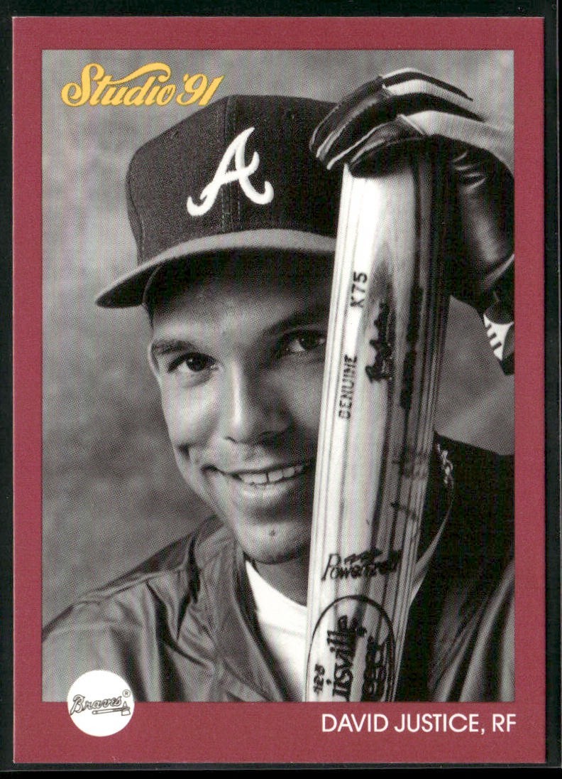 David Justice Player Lot Bundle 11 Different Baseball Cards DJ001 Braves back