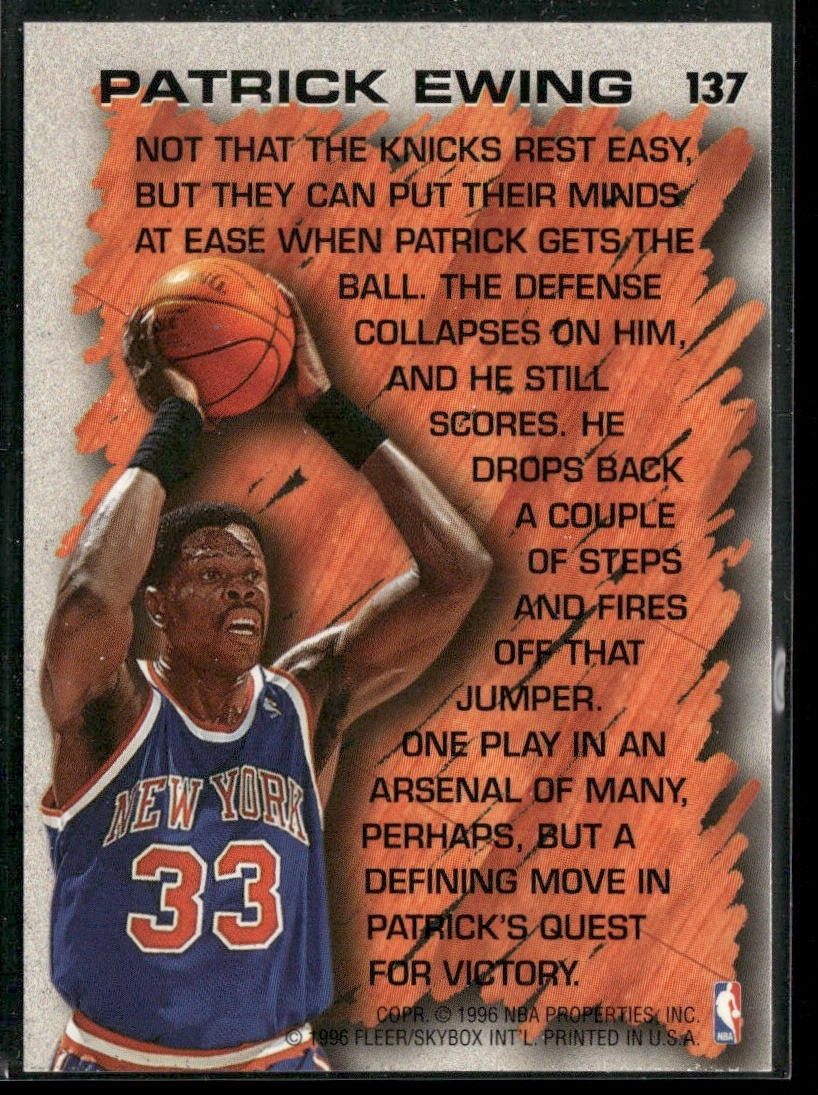 Patrick Ewing Player Lot Bundle 10 Basketball Cards PE003 New York Knicks back