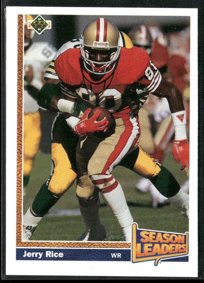 Jerry Rice Player Lot Bundle 10 Different Football Cards JR005 49ers back
