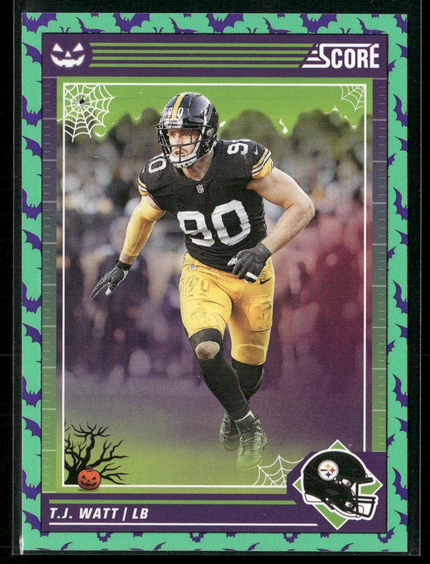 TJ Watt Player Lot Bundle 10 Different Football Cards TJW002 Steelers back