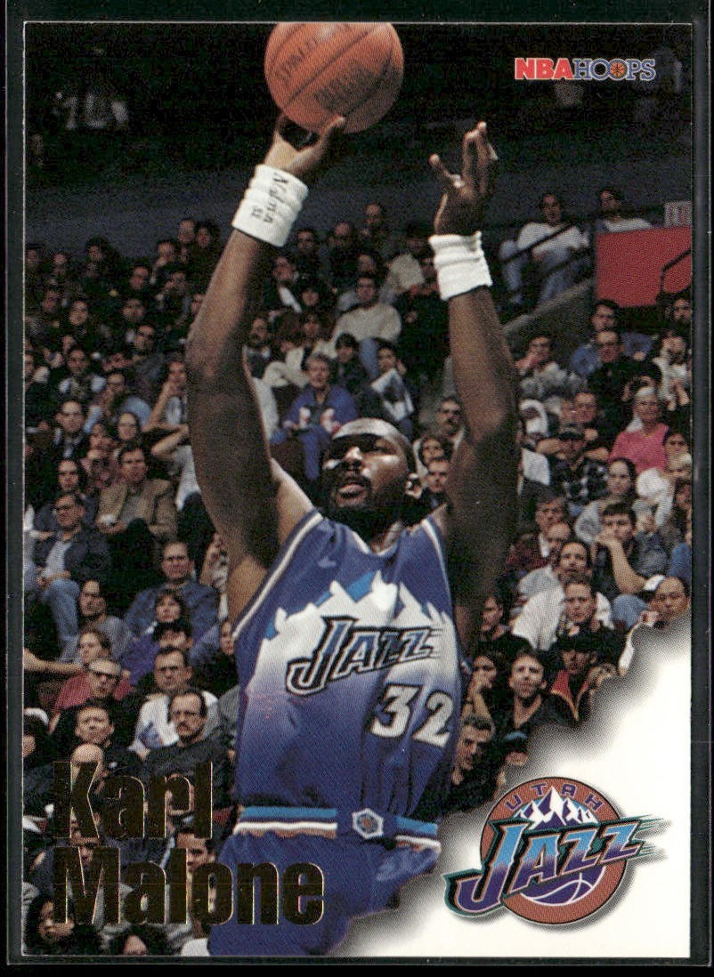 Karl Malone Player Lot Bundle 10 Basketball Cards KM005 Utah Jazz back