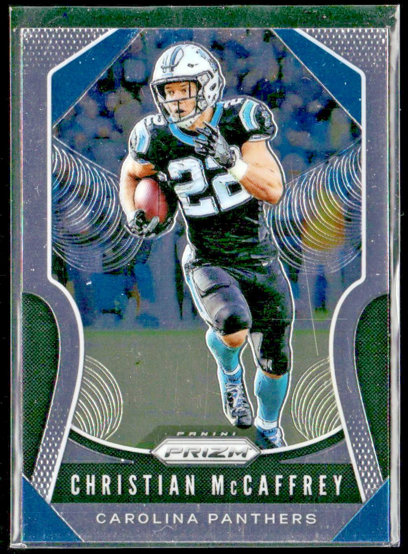 Christian McCaffrey Player Lot Bundle 10 Different Football Cards CM003 front