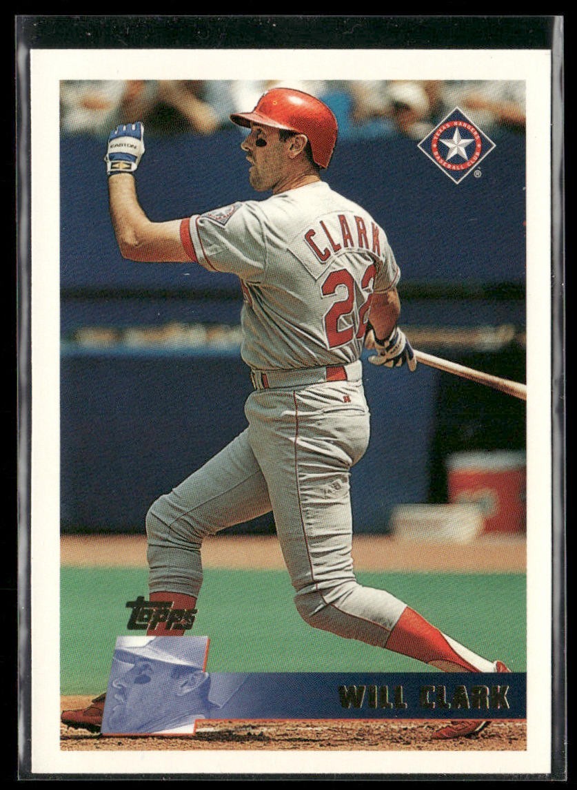 Will Clark Player Lot Bundle 10 Different Baseball Cards WC001 Giants back