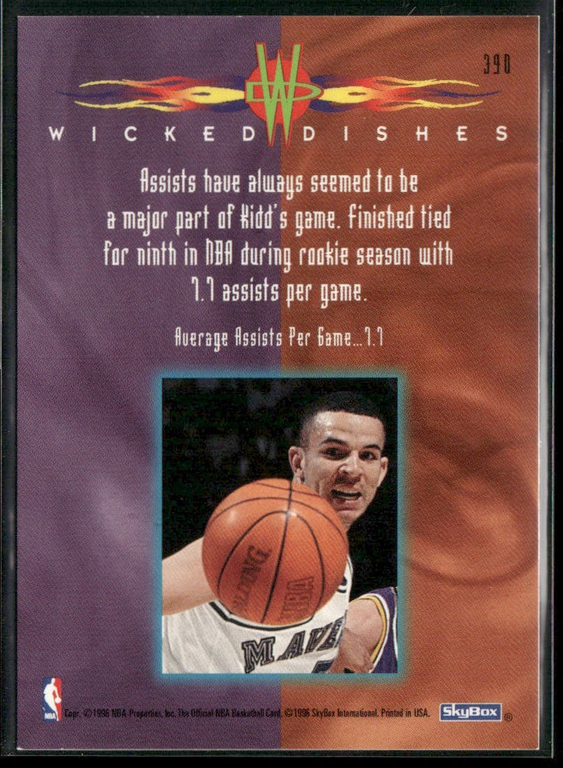 Jason Kidd Player Lot Bundle 10 Basketball Cards JK002 Mavericks 1 RC (Edge Dmg) back