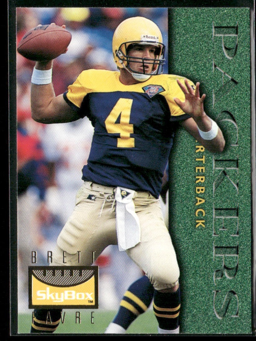 Brett Favre Player Lot Bundle 10 Different Football Cards BF003 Packers back