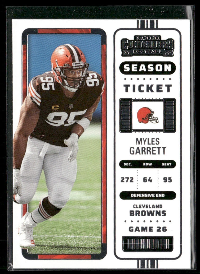 Myles Garrett Player Lot Bundle 10 Different Football Cards MG001 Browns back