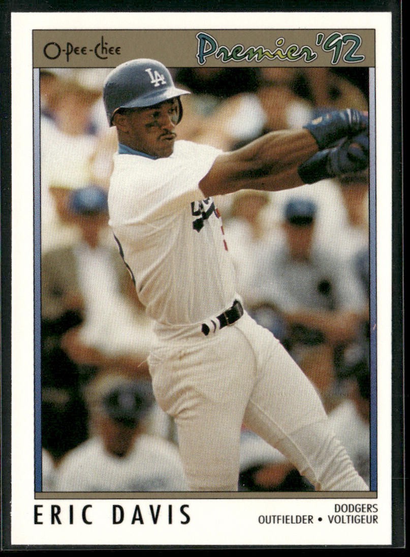 Eric Davis Player Lot Bundle 10 Different Baseball Cards ED001 Reds back